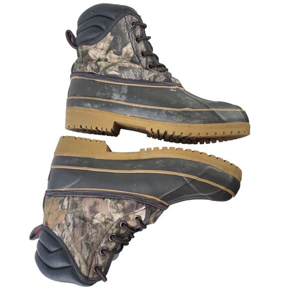 Crater Ridge Mens Size 7 Whitetail Camo Duck Boots Waterproof Steel Shank Size 7 - Picture 12 of 13